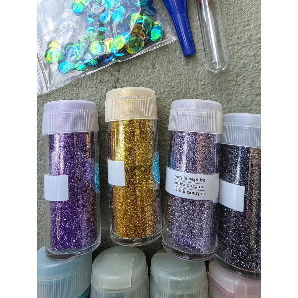 Martha Stewart Heidi Swapp Recollections Glitter Embossing Craft Lot 30pc E3